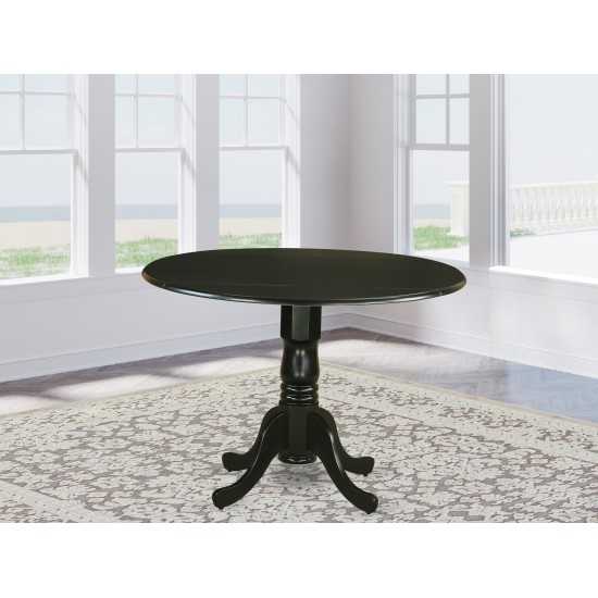 Round Table With 29" Drop Leaves - Black