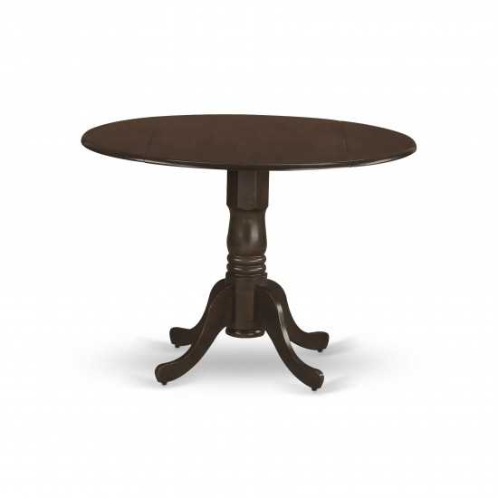 Round Table With 29" Drop Leaves In Espresso