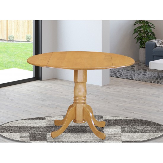 Round Table With 29" Drop Leaves, Oak