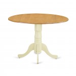 Dublin Round Table With Two 9" Drop Leaves - Oak And Buttermilk Finish