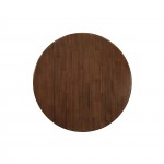 Dublin Dining Table Rubber Wood, Walnut Finish Top, Two 9" Drop Leaves, 42", Black Pedestal