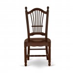 Dover Dining Room Chairs With Wood Seat - Finished In Mahogany - Set Of 2