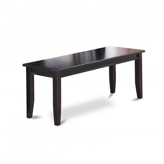 Dudley Dining Bench With Wood Seat In Black Finish