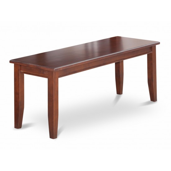 Dudley Dining Bench With Wood Seat In Mahogany Finish