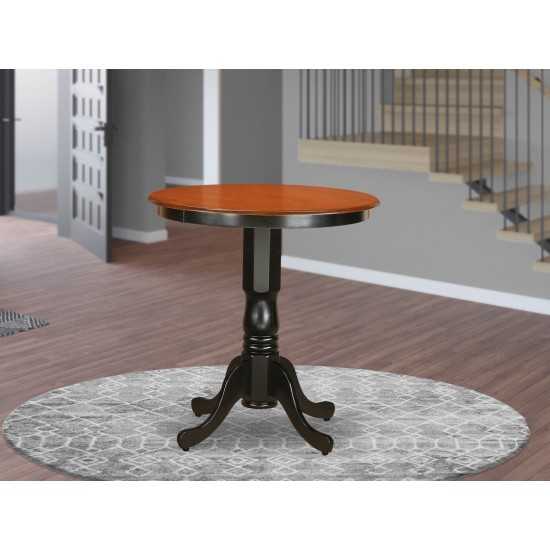 Round Counter Height Table In Black And Cherry