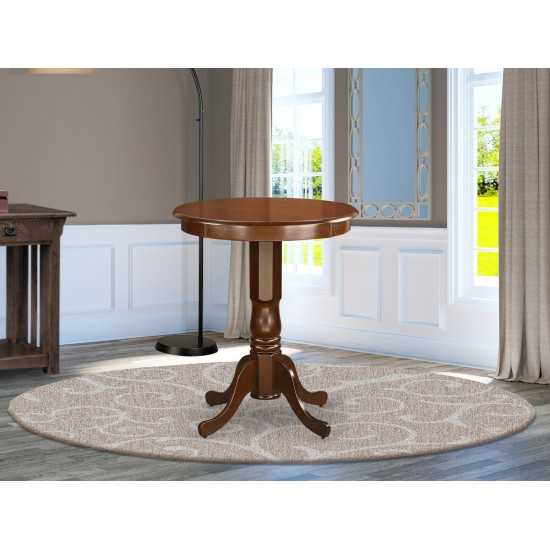 Round Counter Height Table In Mahogany