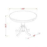 Round Counter Height Table In Oak