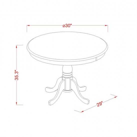 Round Counter Height Table In Linen White
