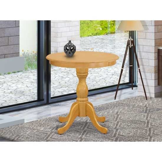 Small Table, Oak Color Top Surface, Asian Wood Small Dining Table Wooden Legs Oak Finish