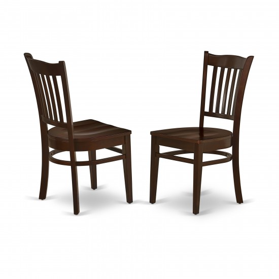 Groton Dining Chair With Wood Seat In Mahogany Finish - Set Of 2