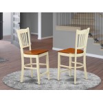 Groton Counter Stools With Wood Seat In Buttermilk And Cherry- Set Of 2