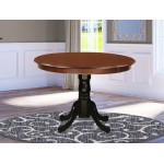 Hartland Table 42" Diameter Round Table, Mahogany & Black