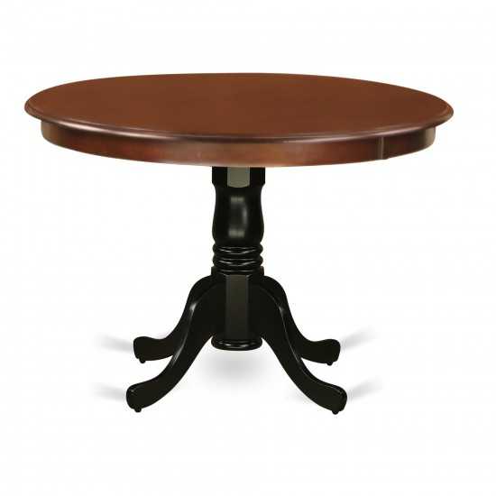 Hartland Table 42" Diameter Round Table, Mahogany & Black