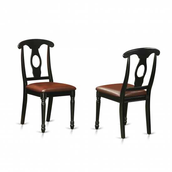 Kenley Nappoleon-Styled Dining Chair, Faux Leather Upholstered Seat, Set Of 2