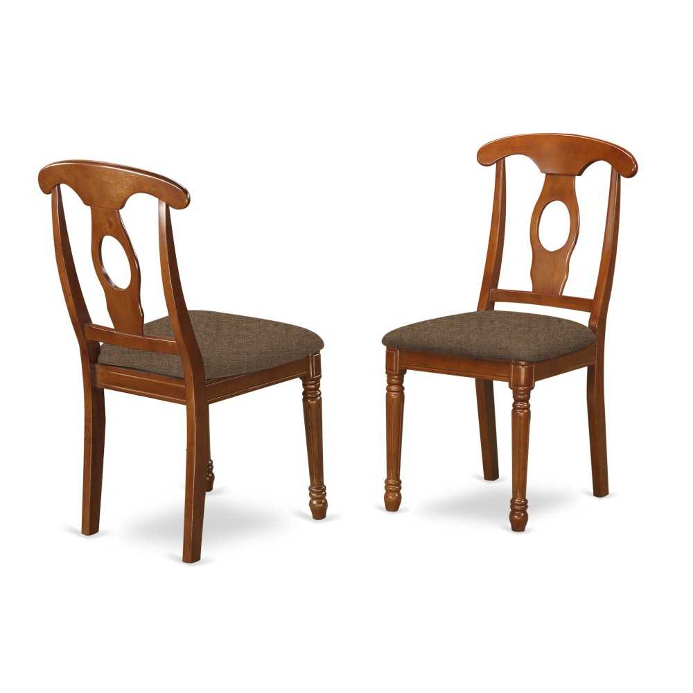 Napoleon Styled Kitchen Chair With Fabric Seat - Set Of 2