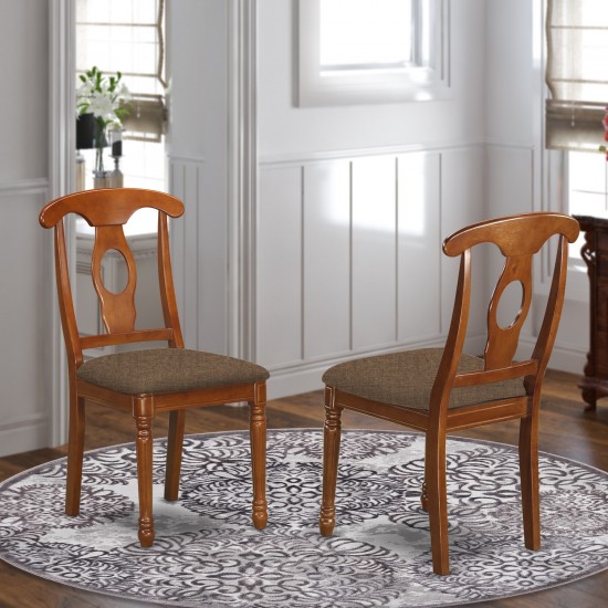 Napoleon Styled Kitchen Chair With Fabric Seat - Set Of 2