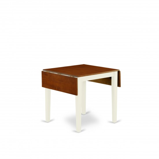Rectangular Table 30"X48" With 2 Drop Leaves In Buttermilk & Cherry Finish