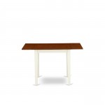 Rectangular Table 30"X48" With 2 Drop Leaves In Buttermilk & Cherry Finish