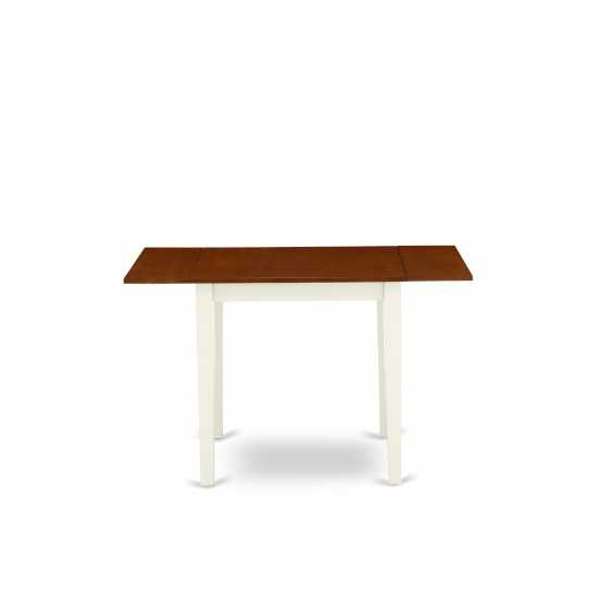Rectangular Table 30"X48" With 2 Drop Leaves In Buttermilk & Cherry Finish