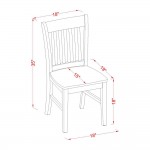 Norfolk Dining Chair With Wood Seat -Linen White Finish- Set Of 2