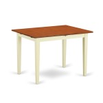 Norfolk Rectangular Table With 12" Butterfly Leaf -Buttermilk And Cherry