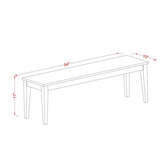 Nicoli Dining Bench With Wood Seat In Buttermilk And Cherry Finish