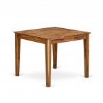 Wood Kitchen Table, Walnut Color Top Surface, Asian Wood Kitchen Table Wooden Legs Walnut Finish