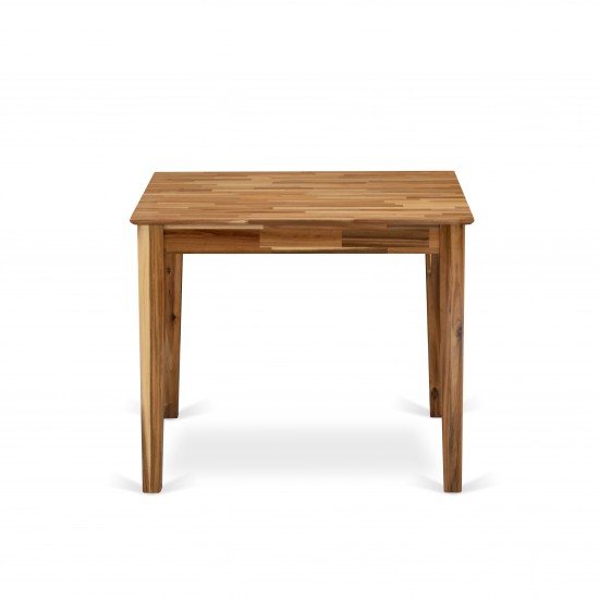 Wood Kitchen Table, Walnut Color Top Surface, Asian Wood Kitchen Table Wooden Legs Walnut Finish