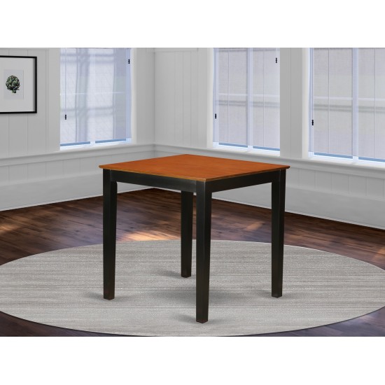 36"-Square Counter Height Pub Set Table In Black And Cherry Finish