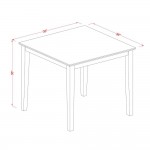 36"-Square Counter Height Pub Set Table In Black And Cherry Finish