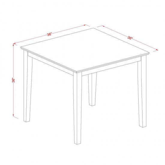 36"-Square Counter Height Pub Set Table In Black And Cherry Finish