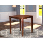 36"-Square Counter Height Pub Set Table In Dark Brown Finish