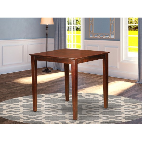 36"-Square Counter Height Pub Set Table In Dark Brown Finish