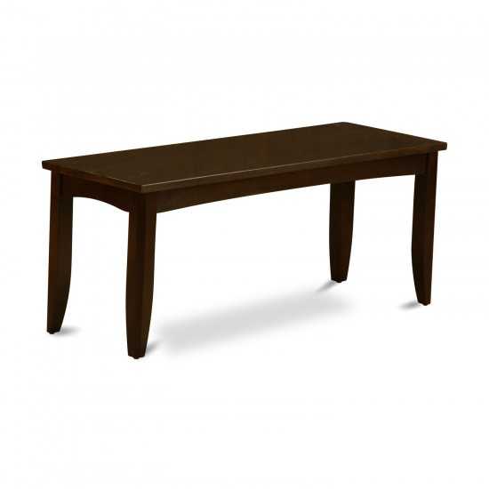 Parfait Dining Bench With Wood Seat In Cappuccino Finish