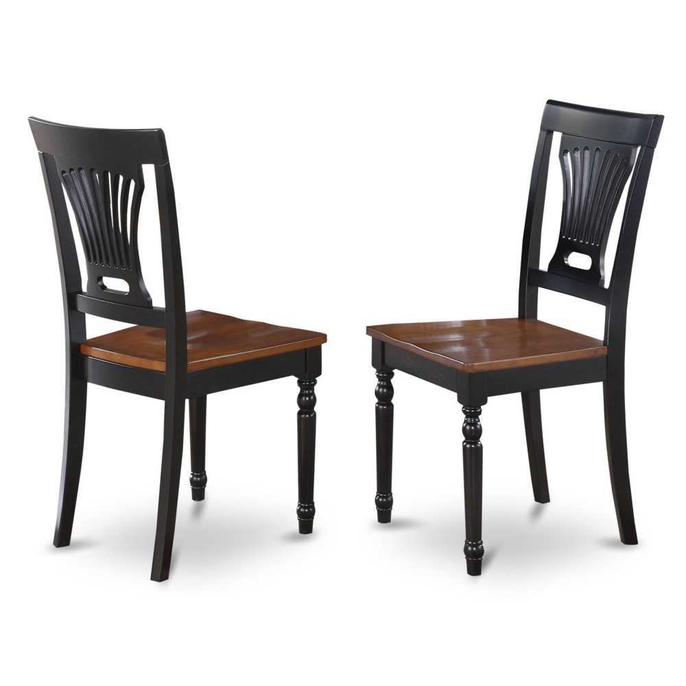 Plainville Kitchen Dining Chair With Wood Seat - Black & Cherry- Set Of 2 Plainville Kitchen Dining Chair With Wood Seat - Black & Cherry- Set Of 2
