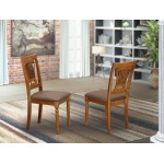 Plainville Chair With Cushion Seat - Saddle Brown Finish - Set Of 2