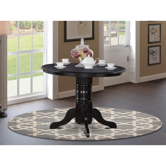 Round Kitchen Table 42" Diameter In Black