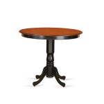 Counter Height Kitchen Table In Black And Cherry