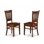 Vancouver Wood Seat Dining Chairs In Espresso Finish - Set Of 2