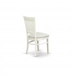 Dining Room Chairs 2Pc Set- Seat, Slatted Back, Linen White Finish, Set Of 2