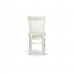 Dining Room Chairs 2Pc Set- Seat, Slatted Back, Linen White Finish, Set Of 2