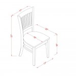 Vancouver Wood Seat Kitchen Dining Chairs In Oak Finish - Set Of 2