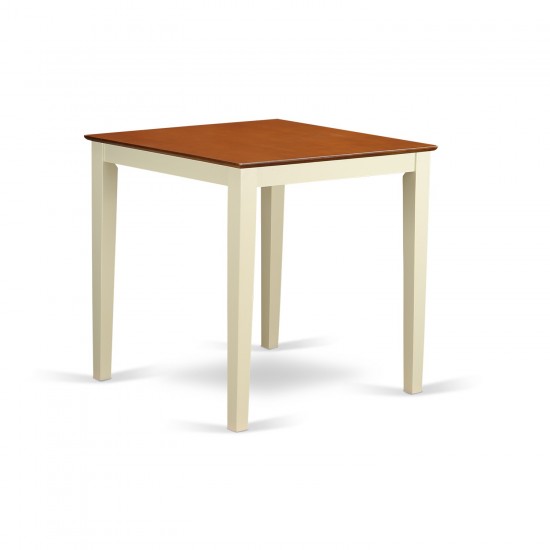 Vernon Pub, Counter Height Square Table - Buttermilk & Cherry Finish