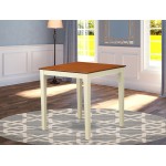 Vernon Pub, Counter Height Square Table - Buttermilk & Cherry Finish