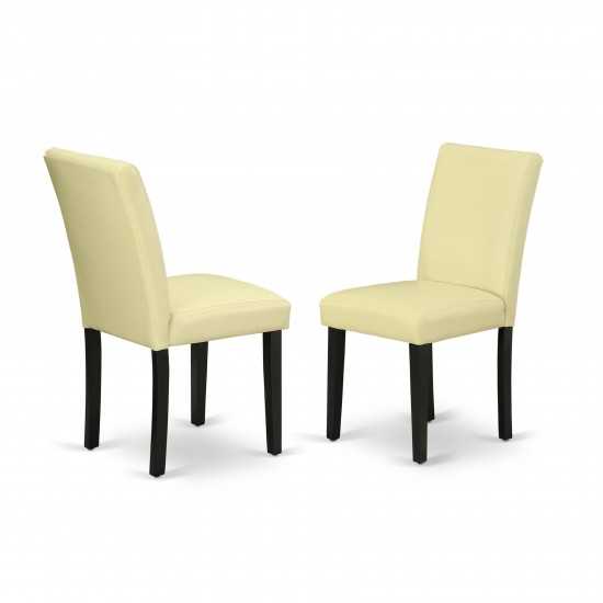 3-Pc Wood Dinette Set, 2 Dining Chairs, Butterfly Leaf Dining Table, Black