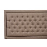 3 Pc Queen Size Bed Set, 1 Queen Platform Bed Brown, Headboard, 2 Small Nightstand, Woodens, Black Legs