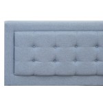 2Pc Platform Full Size Bedroom Set, 1 Bed, Bedroom Nightstand, Denim Blue