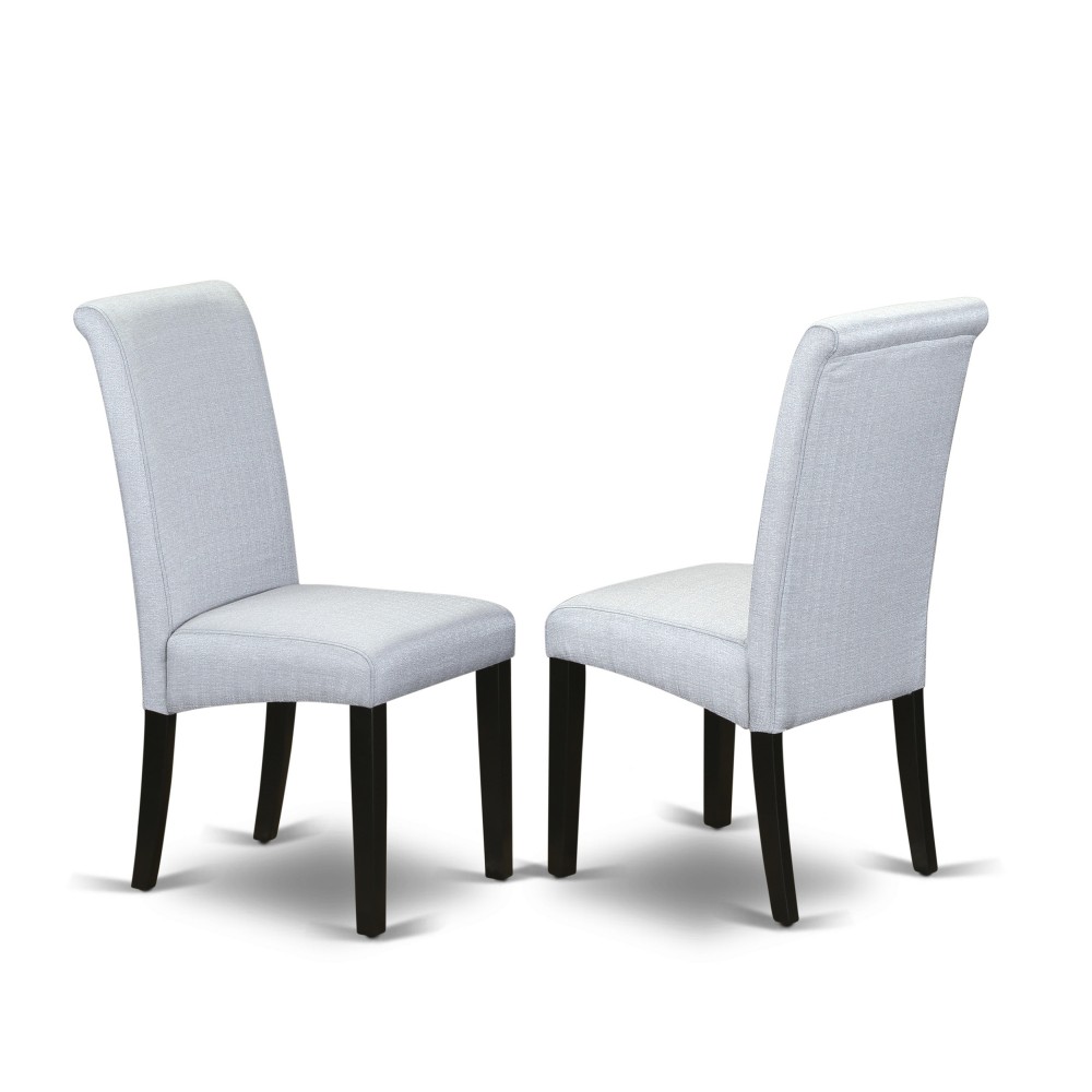 Pba1T05 Parson Chair With Black Finish Leg And Grey Fabric Color - Set Of 2 Pba1T05 Parson Chair With Black Finish Leg And Grey Fabric Color - Set Of 2