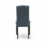 Celina Parson Chair With Black Leg And Linen Fabric - Set Of 2