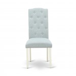 Celina Parson Chair With Linen White Leg And Linen Fabric Baby Blue - Set Of 2